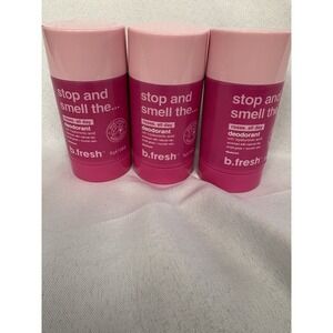 NEW B Fresh Stop & Smell The Roses All Day Deodorant 2.64 FL OZ EACH 3 TOTAL